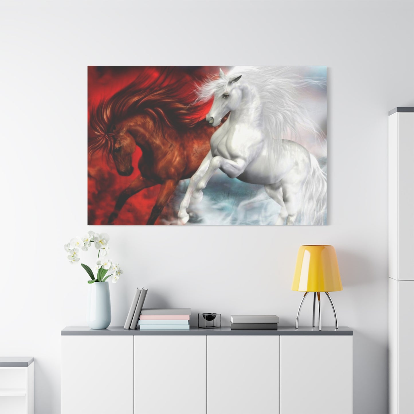 Galloping Majesty Canvas Art – Dynamic Elegance of Horses in Motion