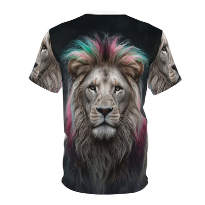 🎨 Neon Mane Lion – Vibrant Majesty T-Shirt