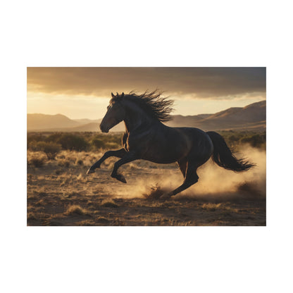 Midnight Majesty – Black Stallion in Motion