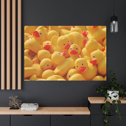 Playful Rubber Duck Canvas Wall Art