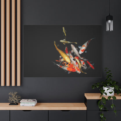 Elegant Koi Fish Canvas Wall Art – Serene Japanese Wildlife Print for Zen-Inspired Spaces