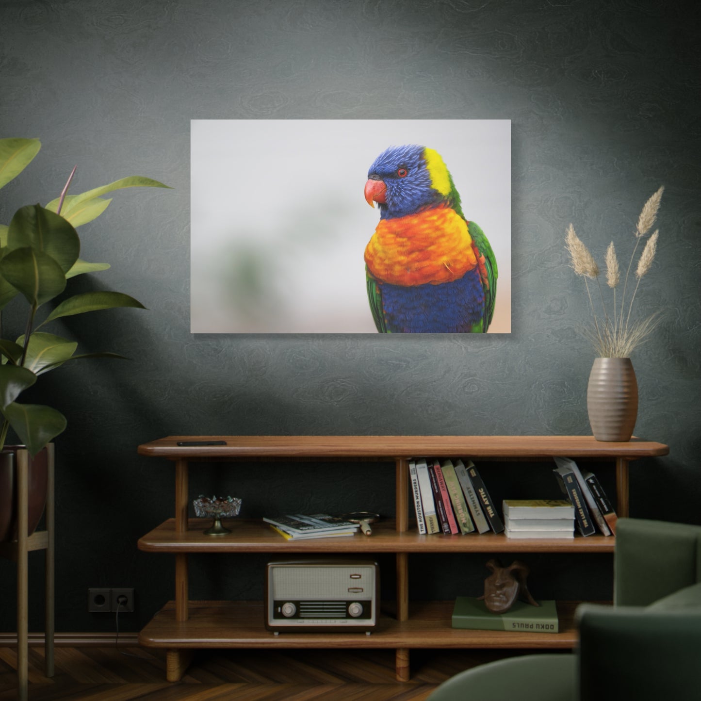 Radiant Rainbow Lorikeet Canvas Art – Tropical Beauty for Your Walls