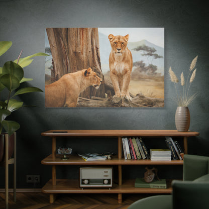 Graceful Lioness Canvas Wall Art – Wildlife-Inspired Décor