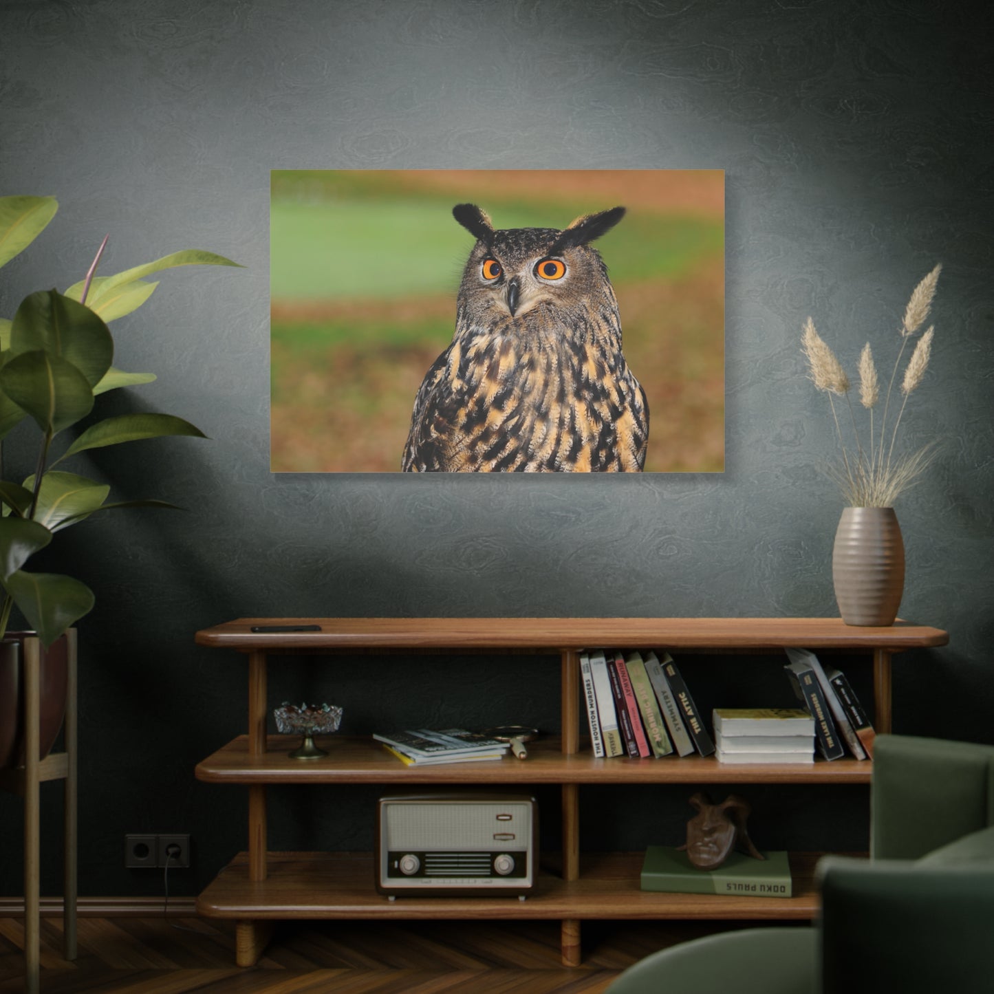 Majestic European Eagle Owl Canvas Wall Art