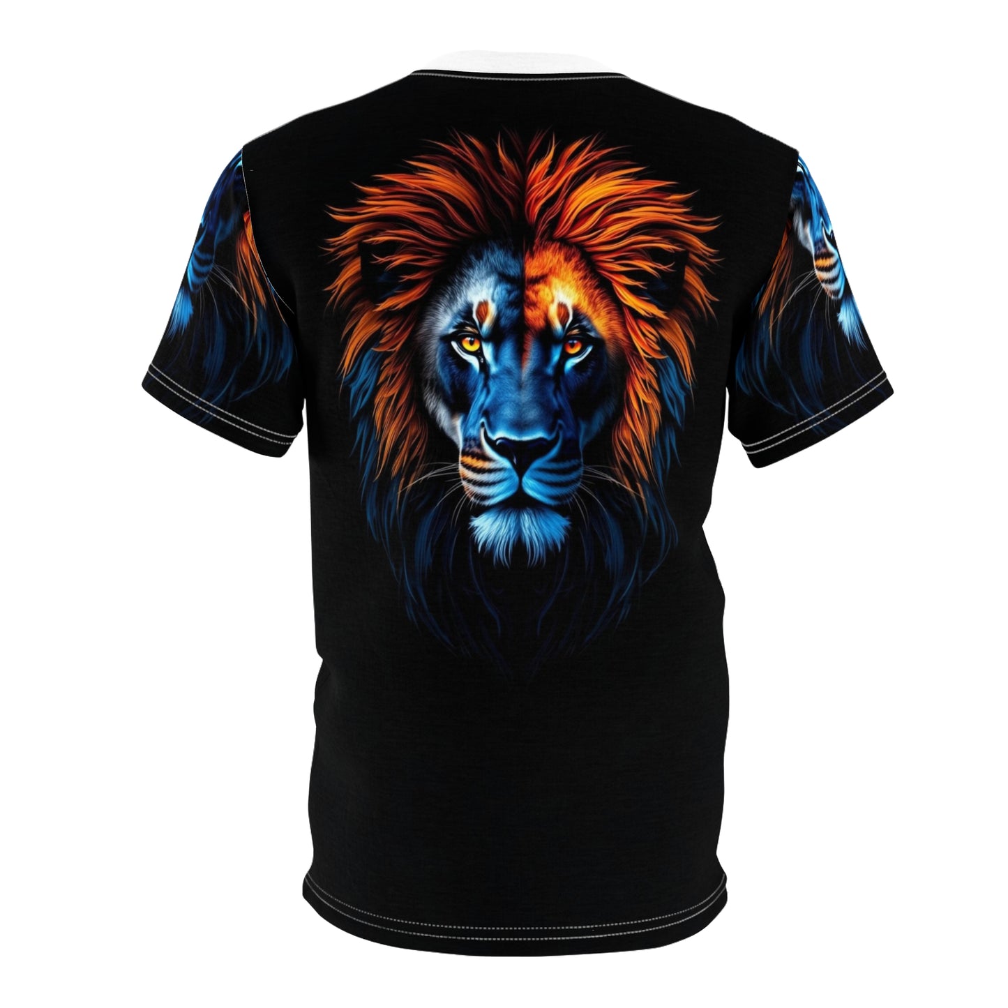 🔥 Frost & Flame Lion – Dual Power T-Shirt
