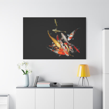 Elegant Koi Fish Canvas Wall Art – Serene Japanese Wildlife Print for Zen-Inspired Spaces