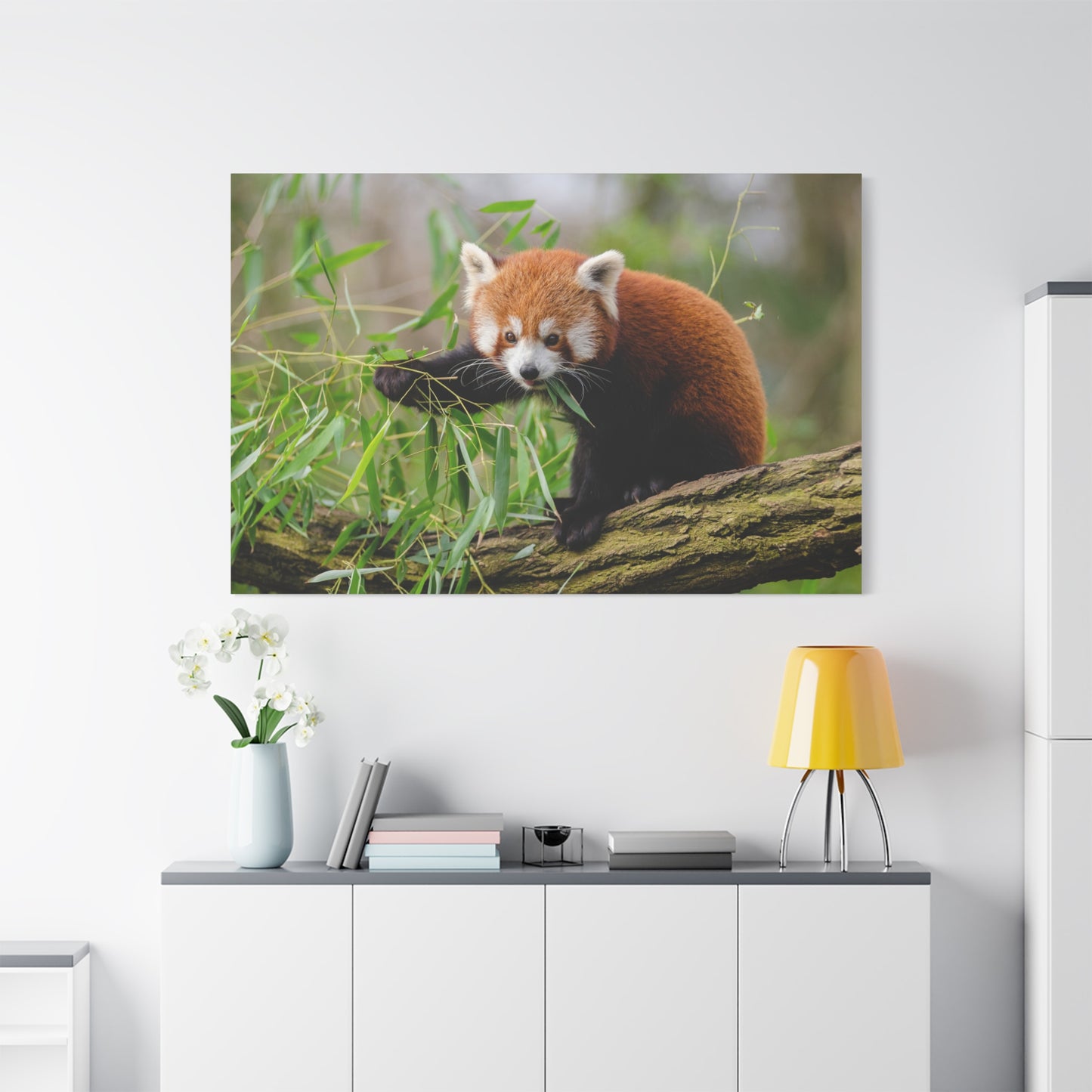 Adorable Red Panda Canvas Wall Art – Nature’s Charm and Elegance