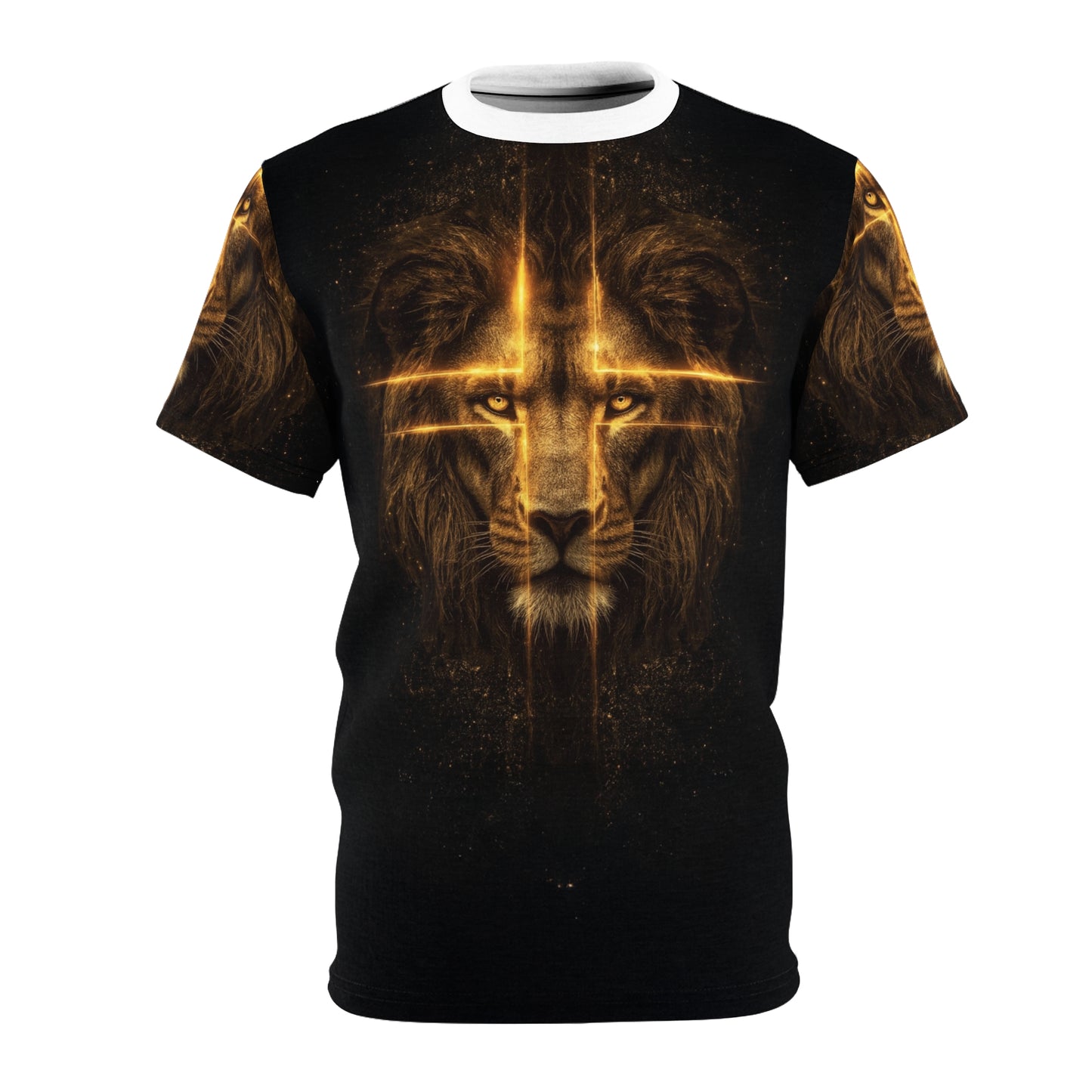 ⚡ Divine Radiance Lion – Golden Power T-Shirt