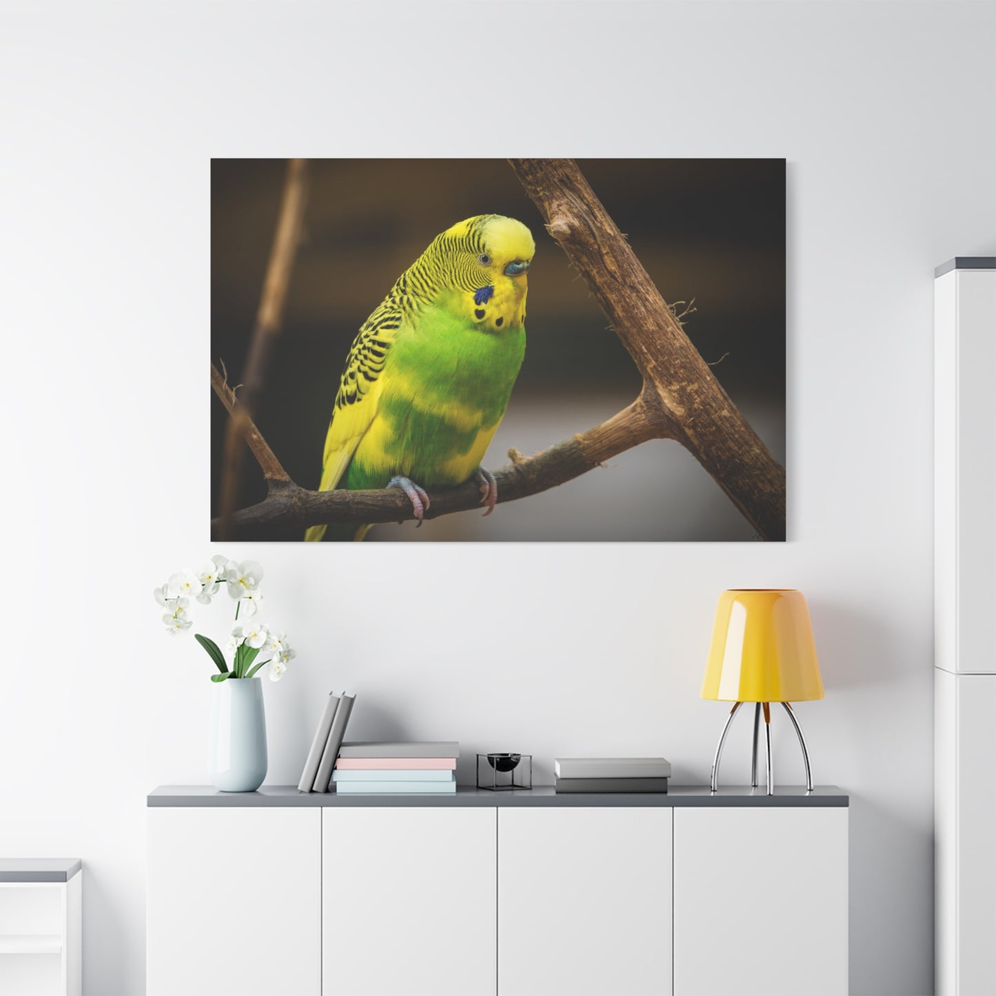 Charming Lovebird Canvas Wall Art – A Symbol of Affection and Beauty