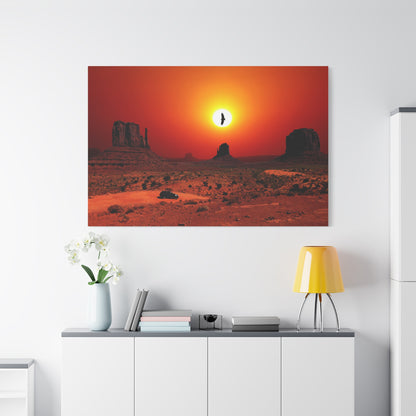 Mountain Sunset Canvas Wall Art – Tranquil Park Landscape