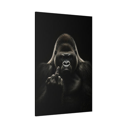 The Perfect Gift for Your Ex – Funny Gorilla Middle Finger Canvas Wall Art - ART OF ROYALS