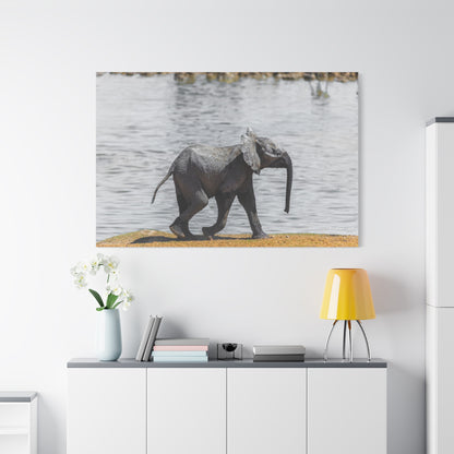 Elephant Family Canvas Wall Art – Tender Moments in the Wild