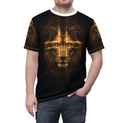 ⚡ Divine Radiance Lion – Golden Power T-Shirt