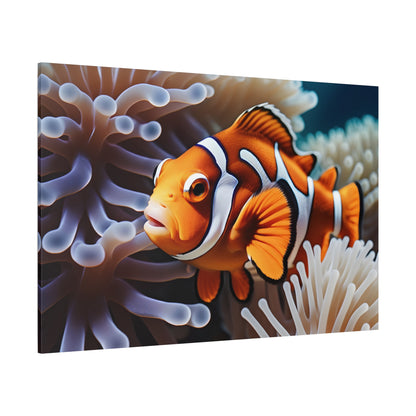 Vibrant Clownfish Canvas Wall Art - Ocean Inspired Marine Life Decor