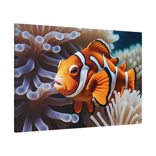 Vibrant Clownfish Canvas Wall Art - Ocean Inspired Marine Life Decor