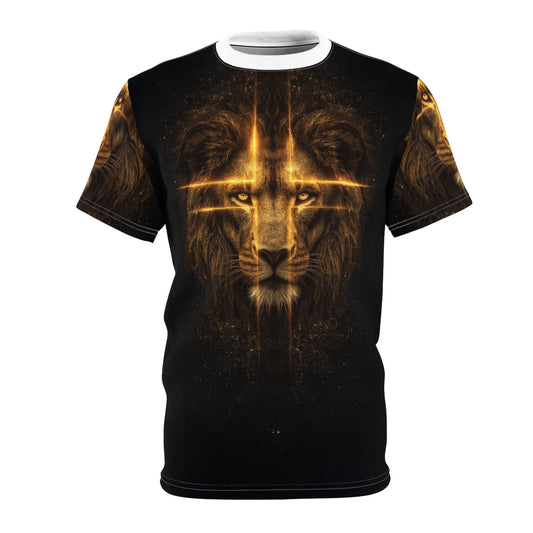 ⚡ Divine Radiance Lion – Golden Power T-Shirt