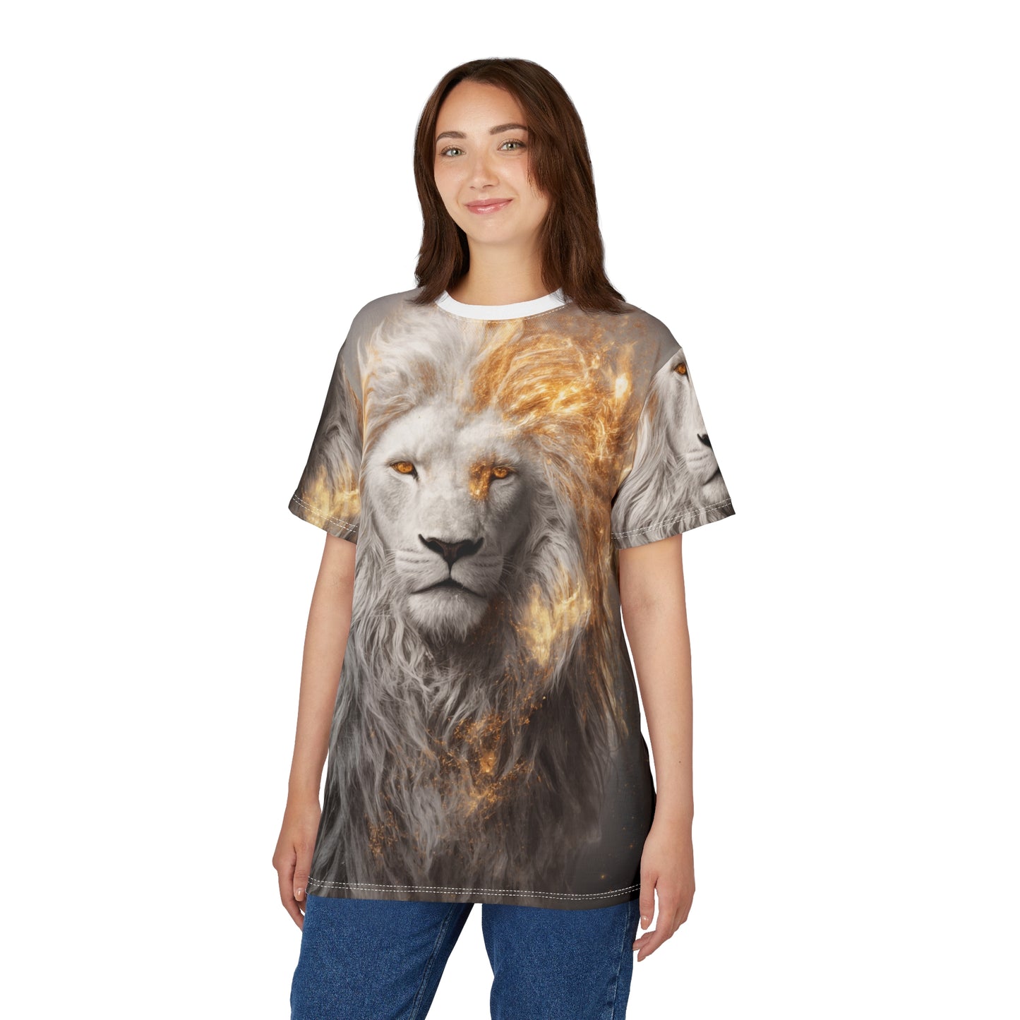 ⚜️ Golden Spirit Lion – Divine Majesty T-Shirt