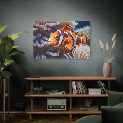 Vibrant Clownfish Canvas Wall Art - Ocean Inspired Marine Life Decor