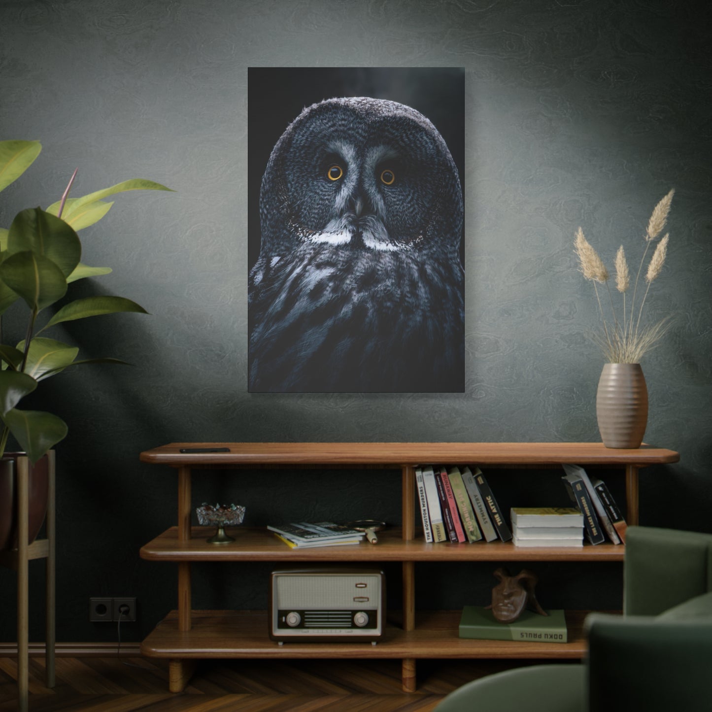 Majestic Owl Canvas Wall Art – Enchanting Forest Night Décor