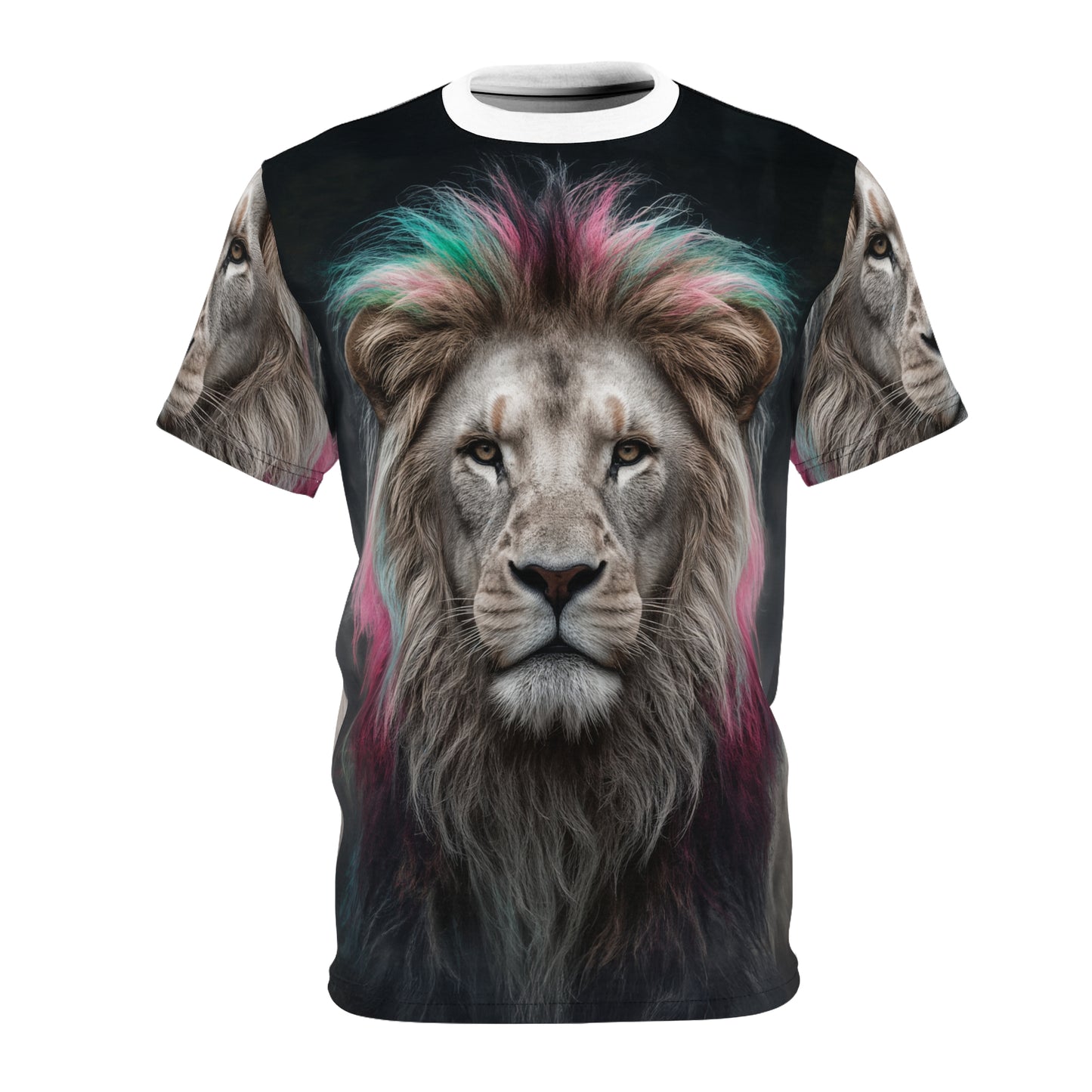 🎨 Neon Mane Lion – Vibrant Majesty T-Shirt