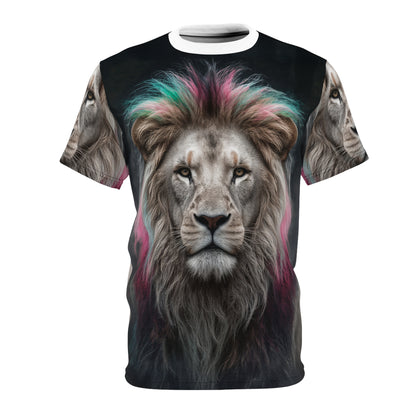 🎨 Neon Mane Lion – Vibrant Majesty T-Shirt