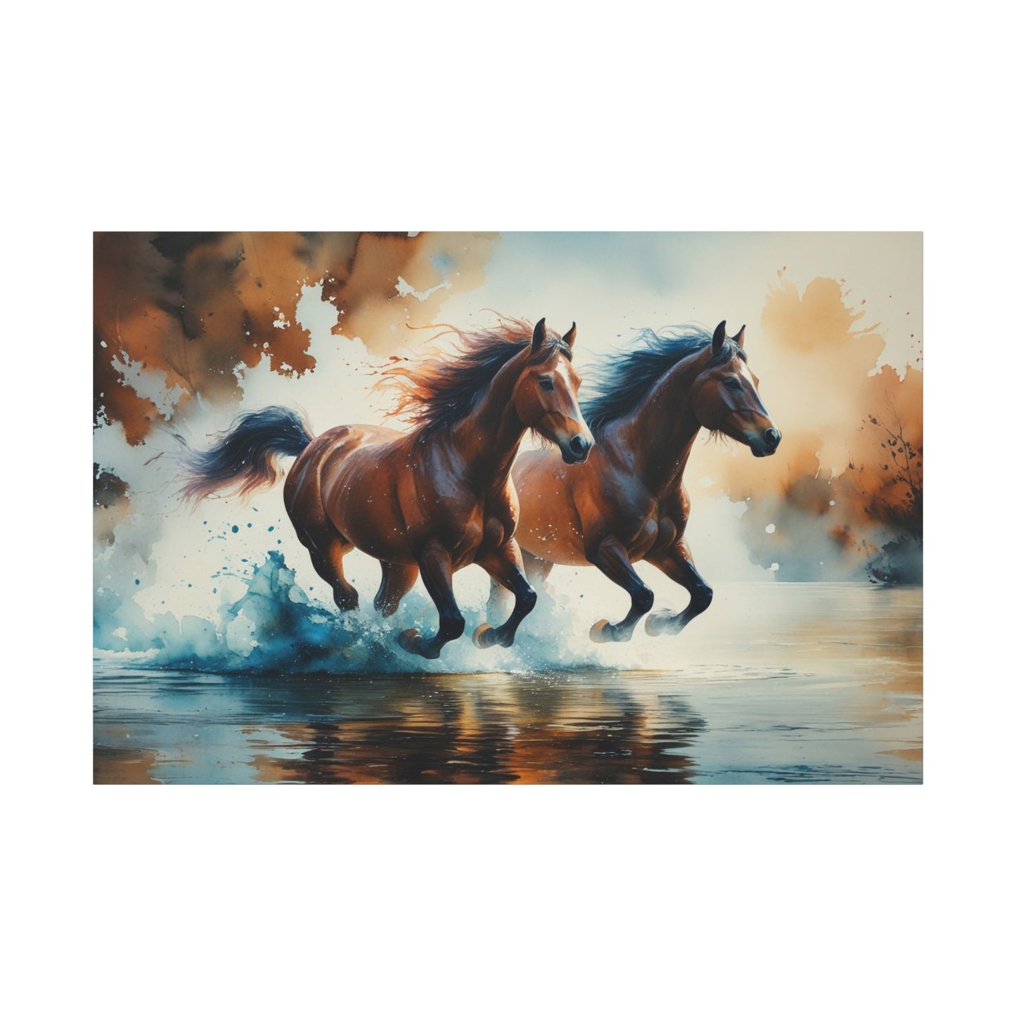 Wild Spirit – Dreamy Watercolor Horses in Motion