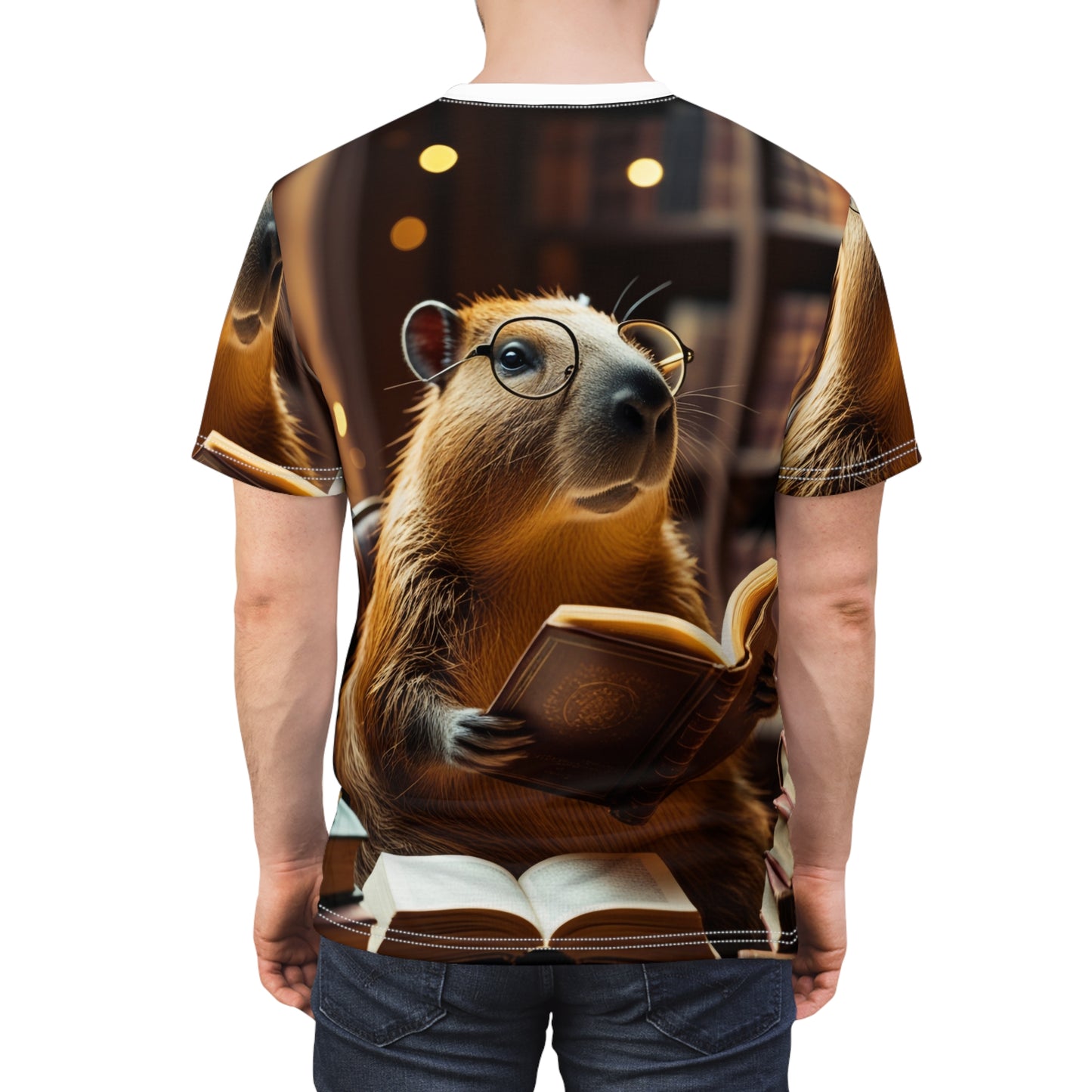 Bookworm Capybara – Literary Escape T-Shirt 📖🦫