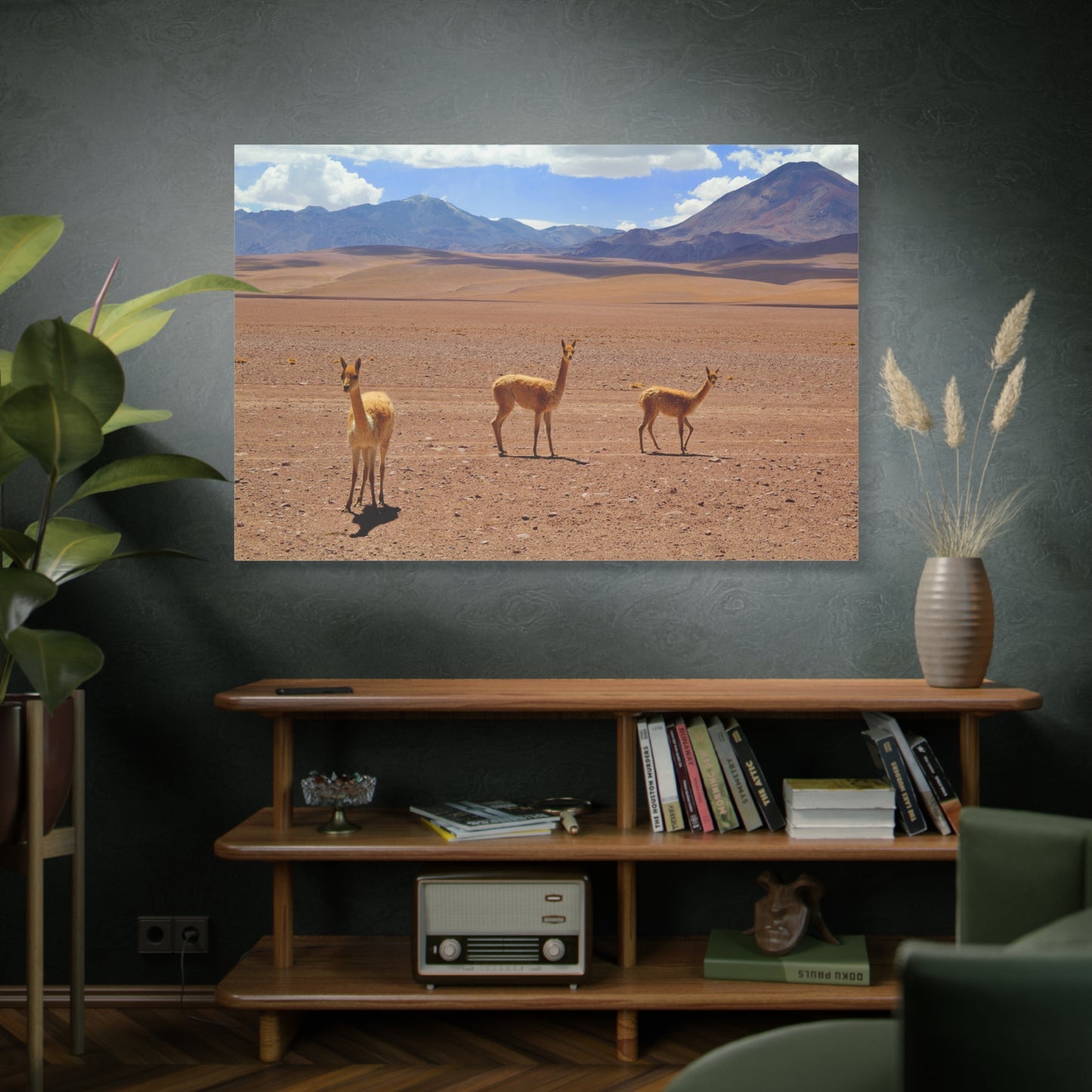 Majestic Guanaco Canvas Wall Art – Wildlife Elegance in the Wilds of Chile