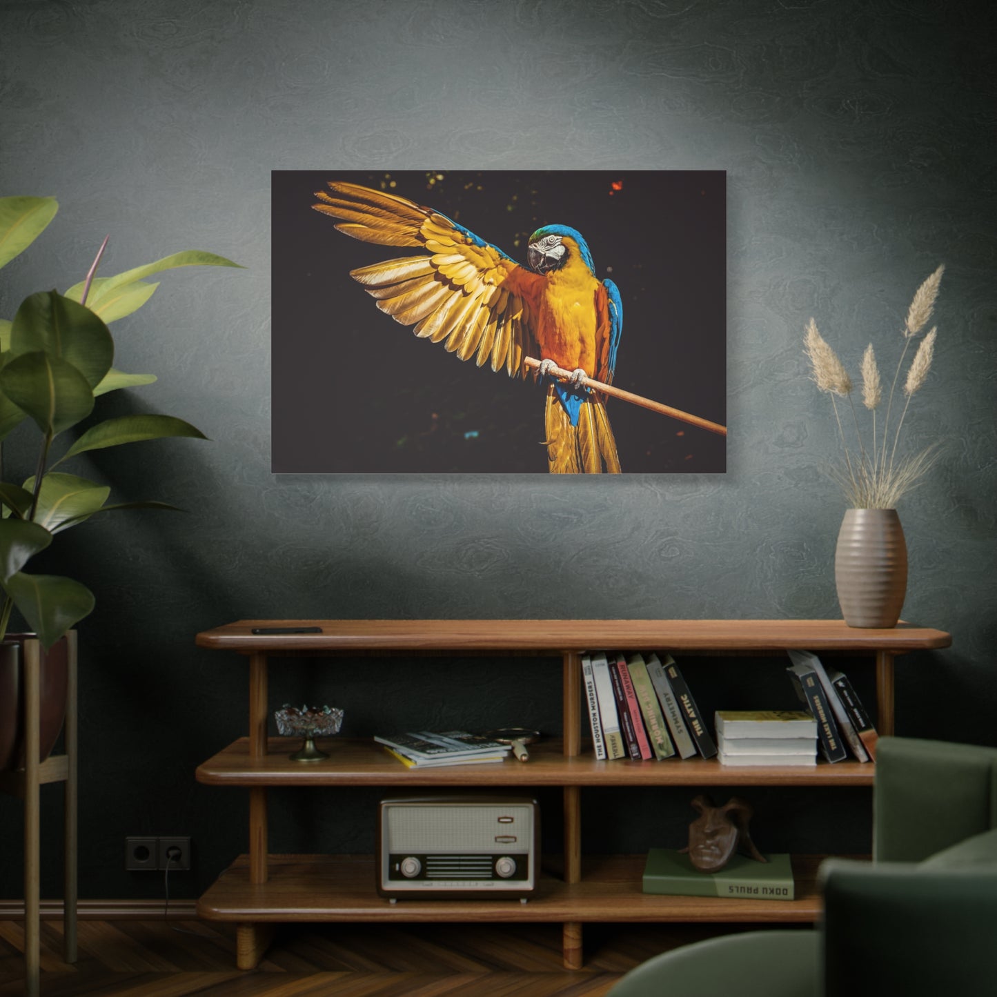 Vibrant Yellow Macaw Canvas Wall Art