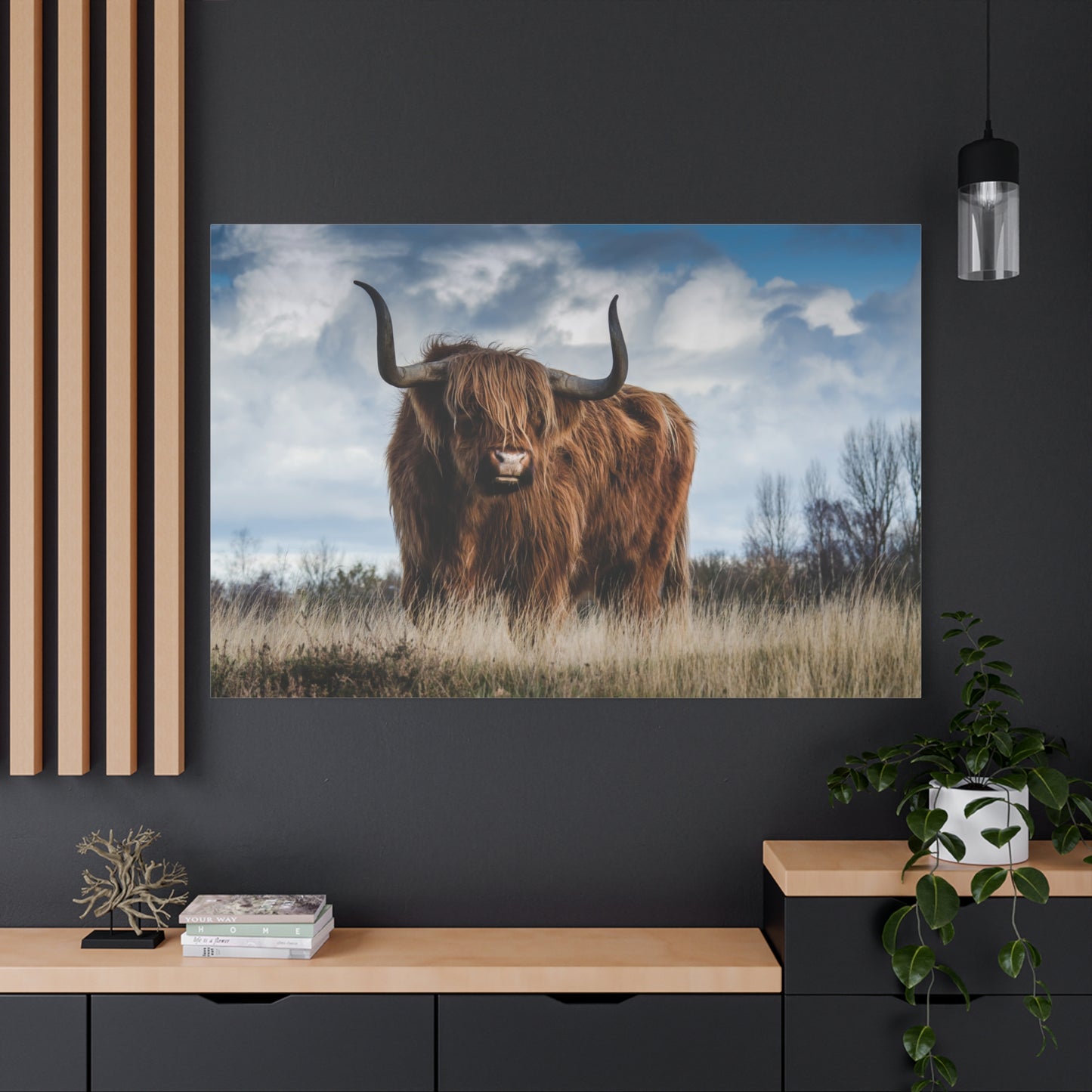 Majestic Highland Cow – Rustic Wildlife Photography Print