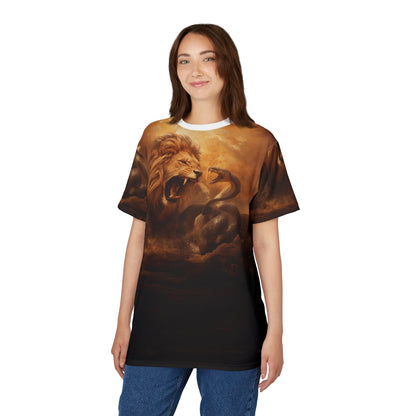 🦁 Clash of Kings – Lion vs Serpent T-Shirt