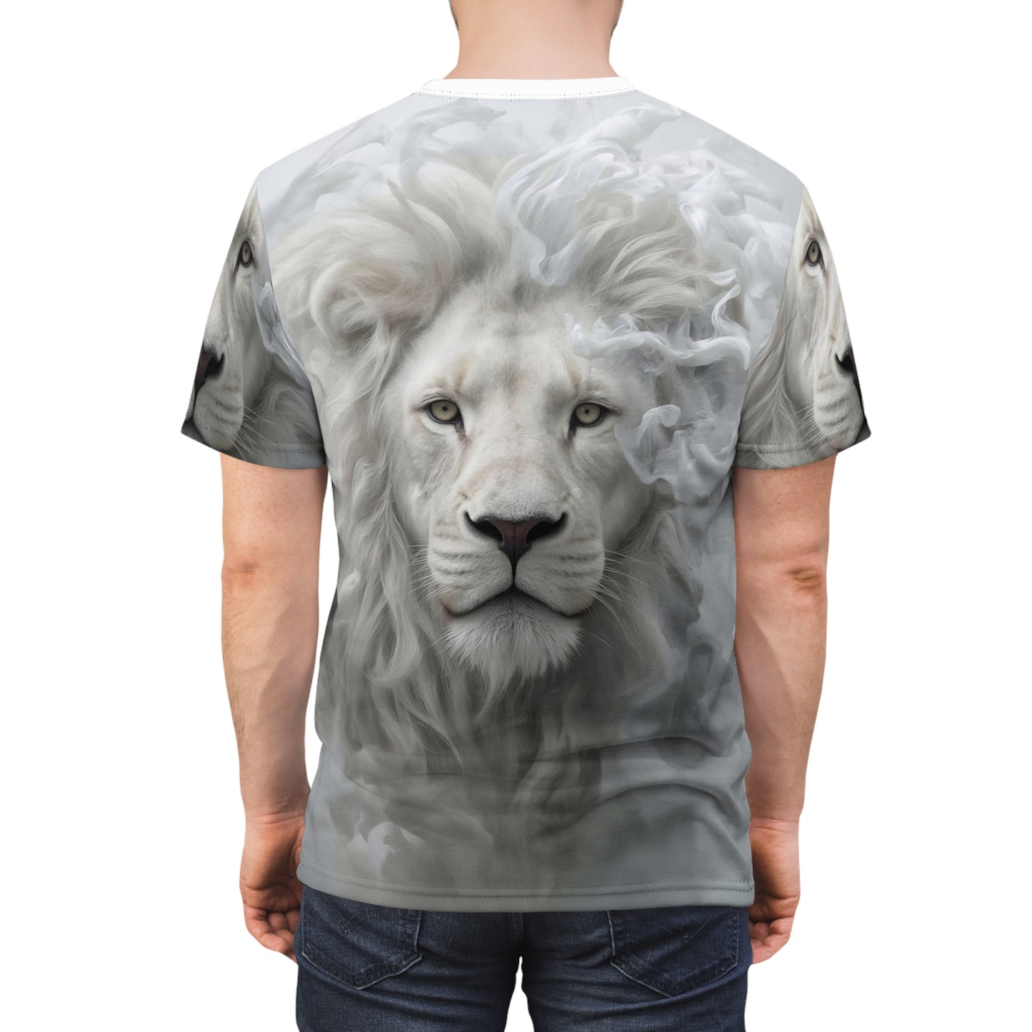 🕊️ Celestial White Lion – Spirit of Purity T-Shirt