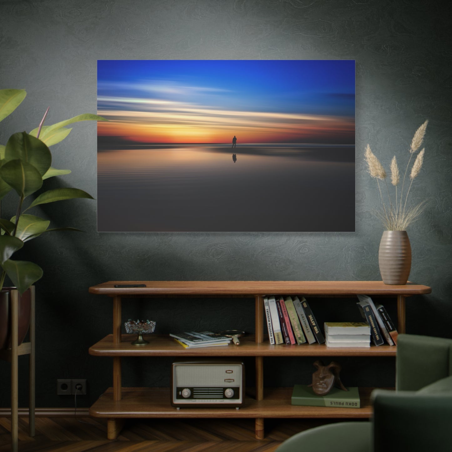 Silhouette Serenity – Beach Sunset Moment