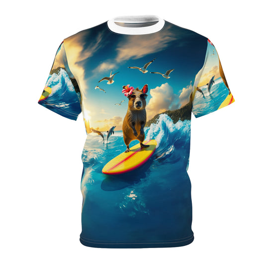 Surfer Capybara: Riding the Waves