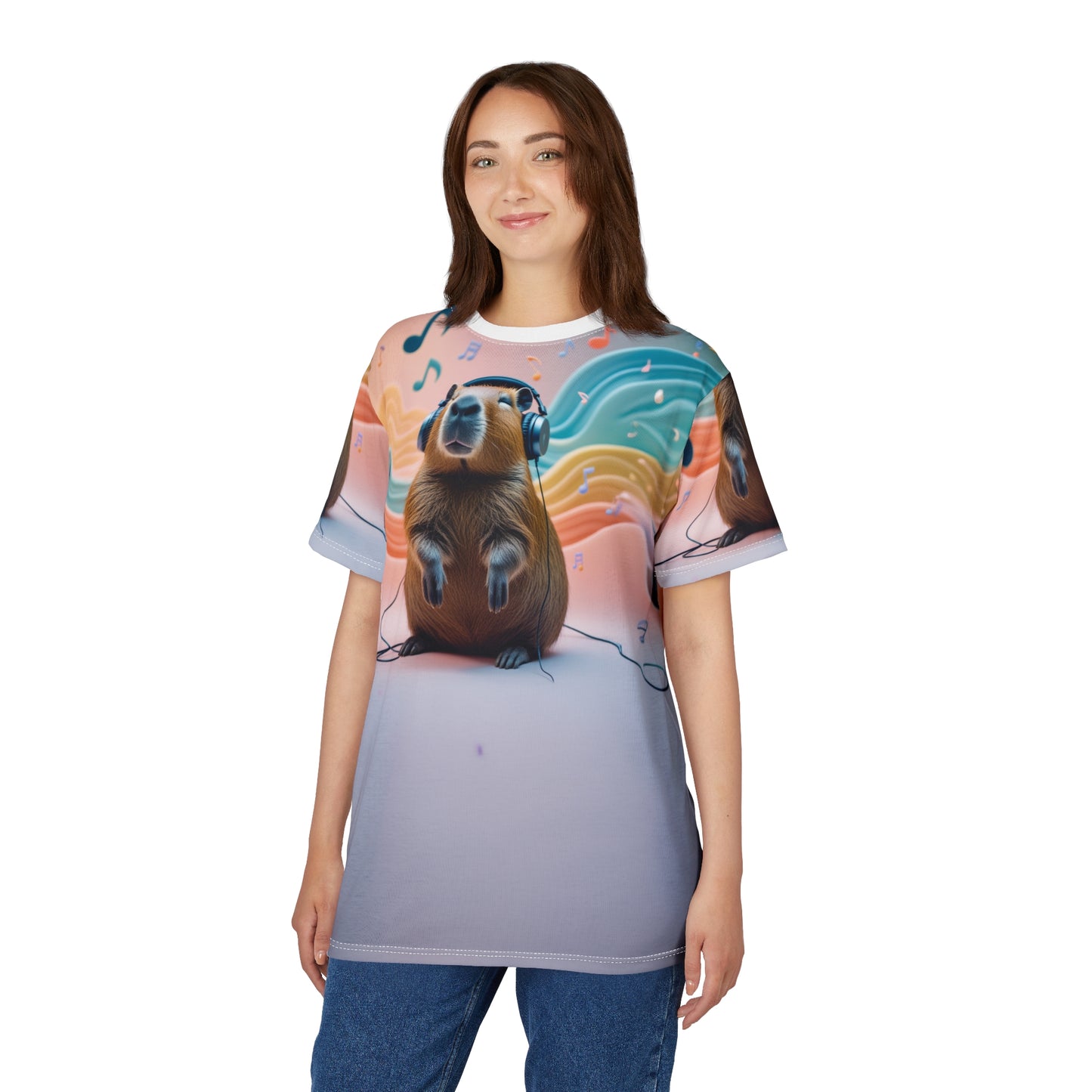 Melodic Capy – Musical Harmony T-Shirt 🎶🎨