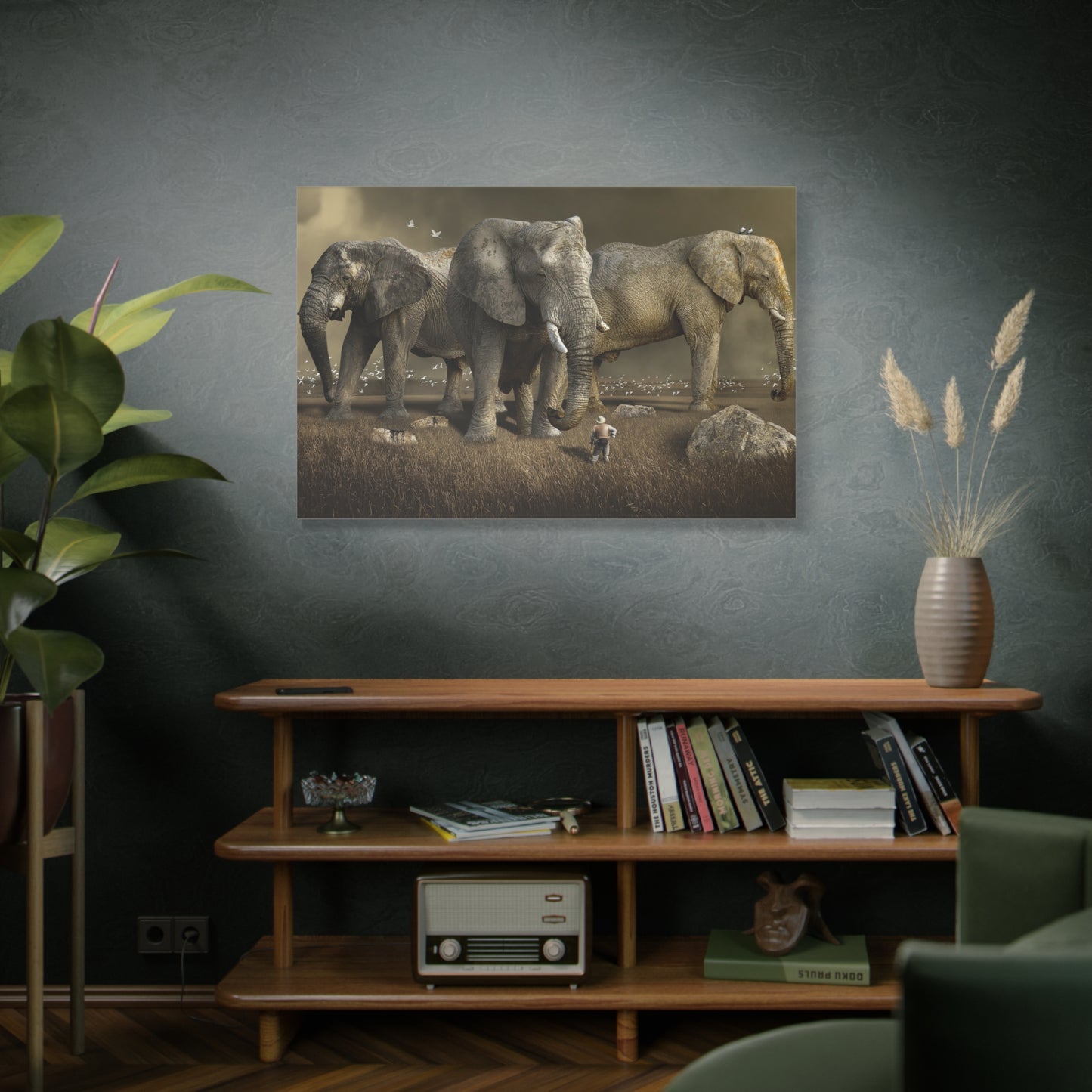 Majestic Elephant Canvas Wall Art – Timeless Wildlife Elegance