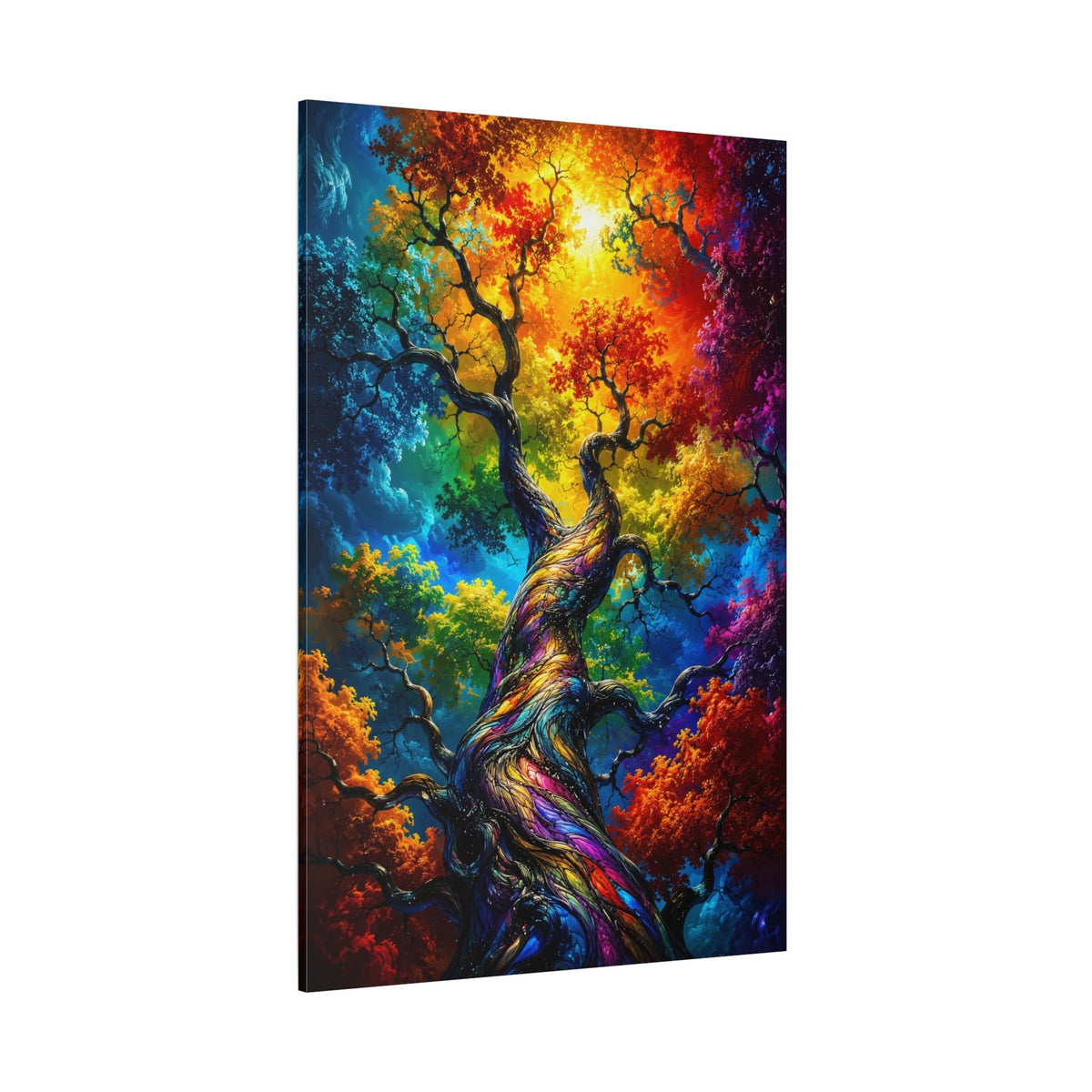 Tree of All Colors – Fantasy Rainbow Tree Canvas Wall Art - ART OF ROYALS