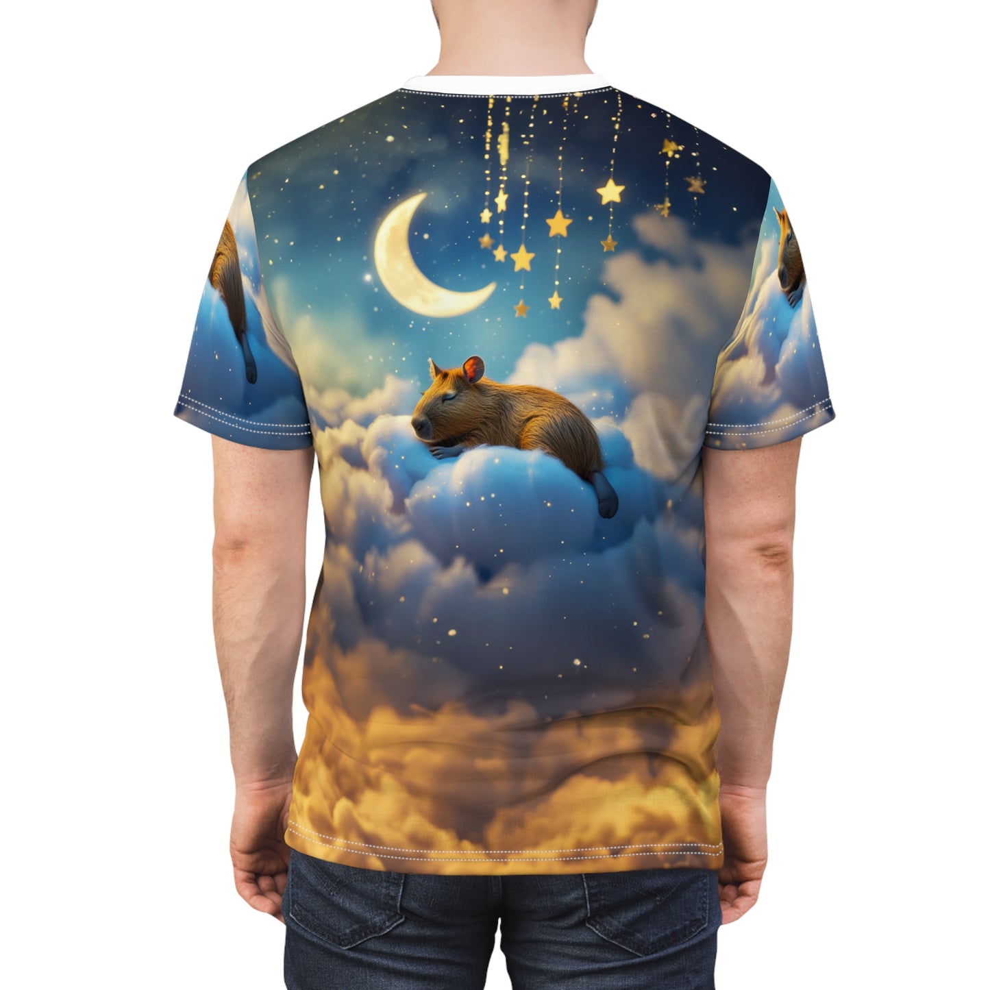 Moonlit Dreams: Capybara in the Clouds