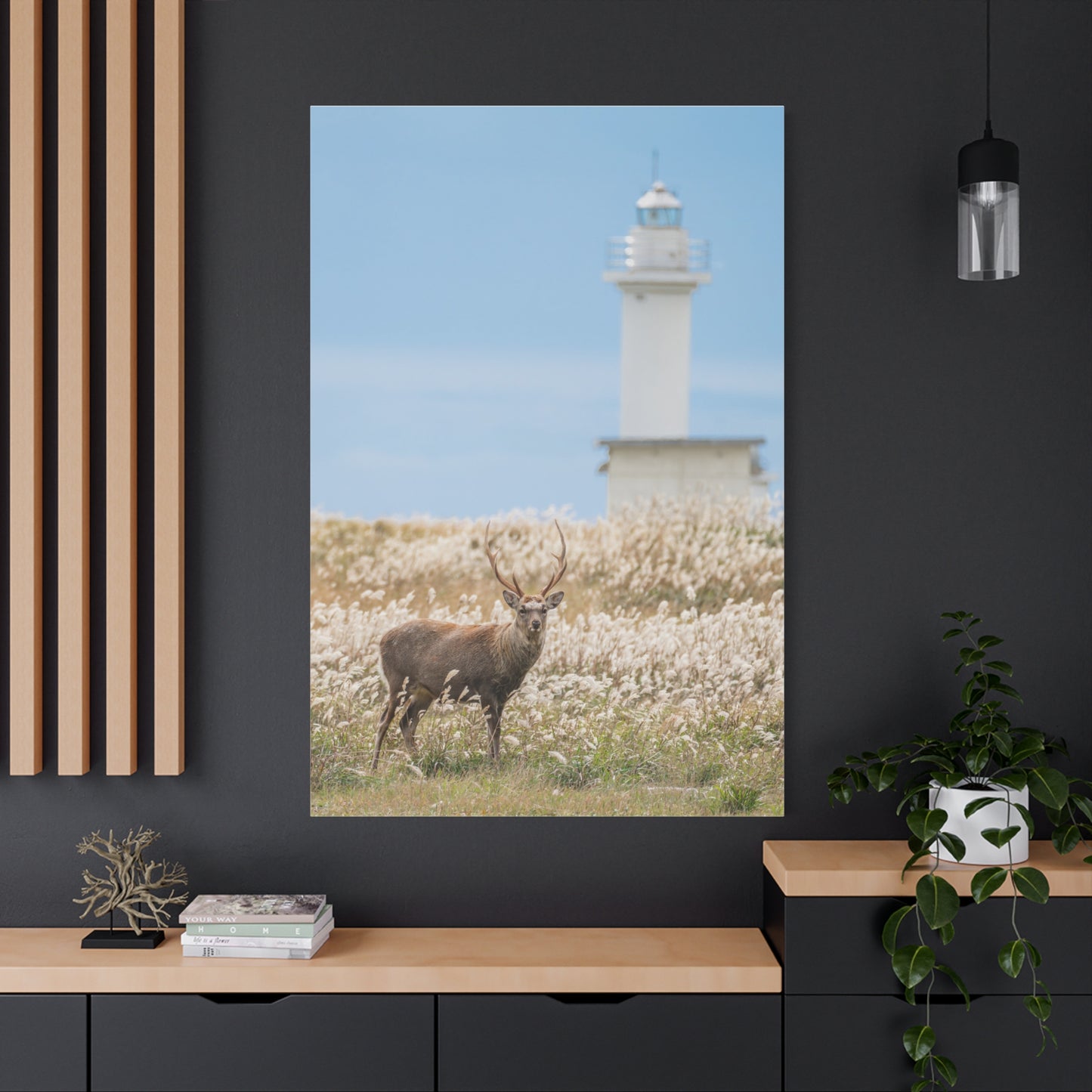 Hokkaido Sika Deer Canvas Wall Art – Majestic Wildlife Beauty