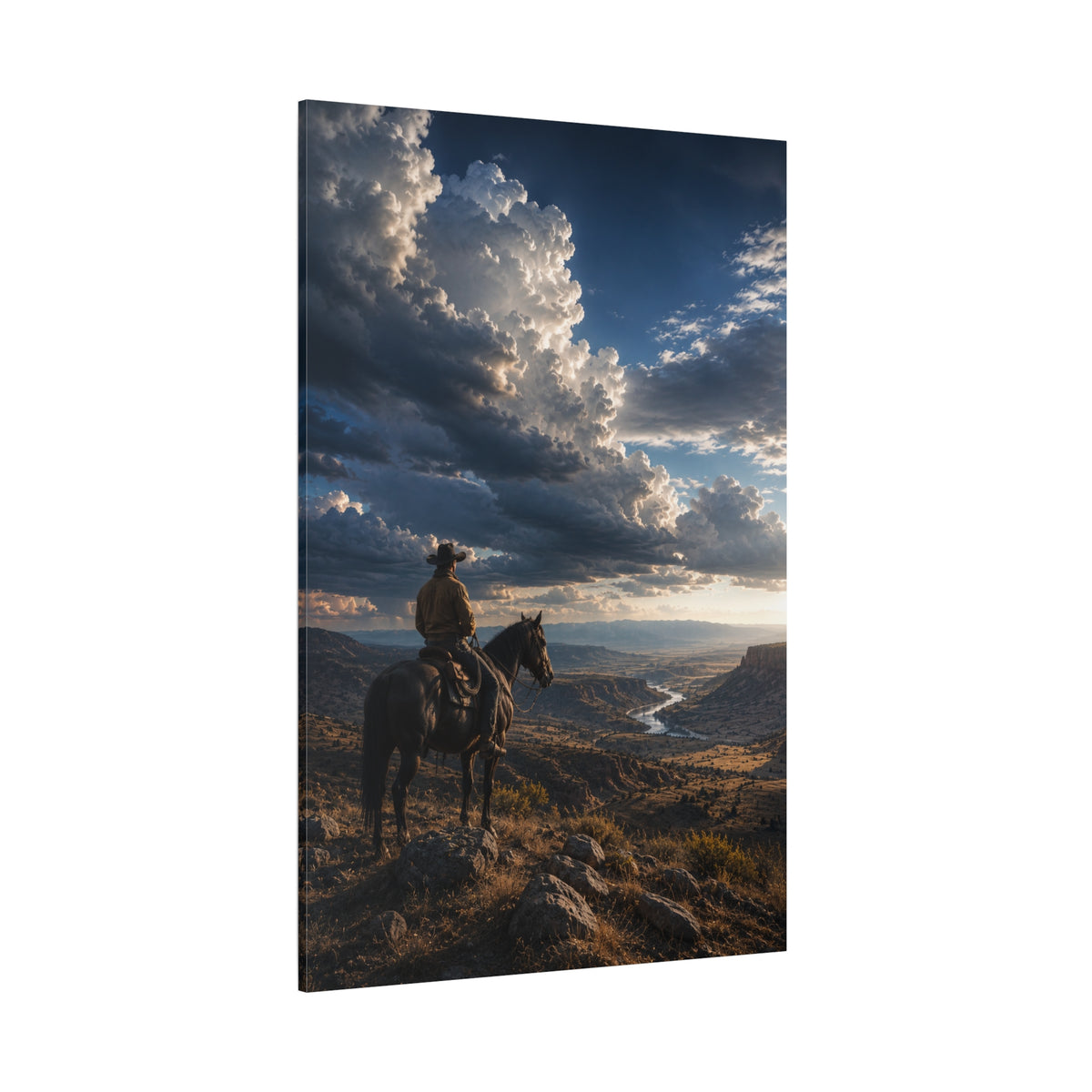 Under Endless Skies – Western Cowboy Canvas Wall Art - ART OF ROYALS