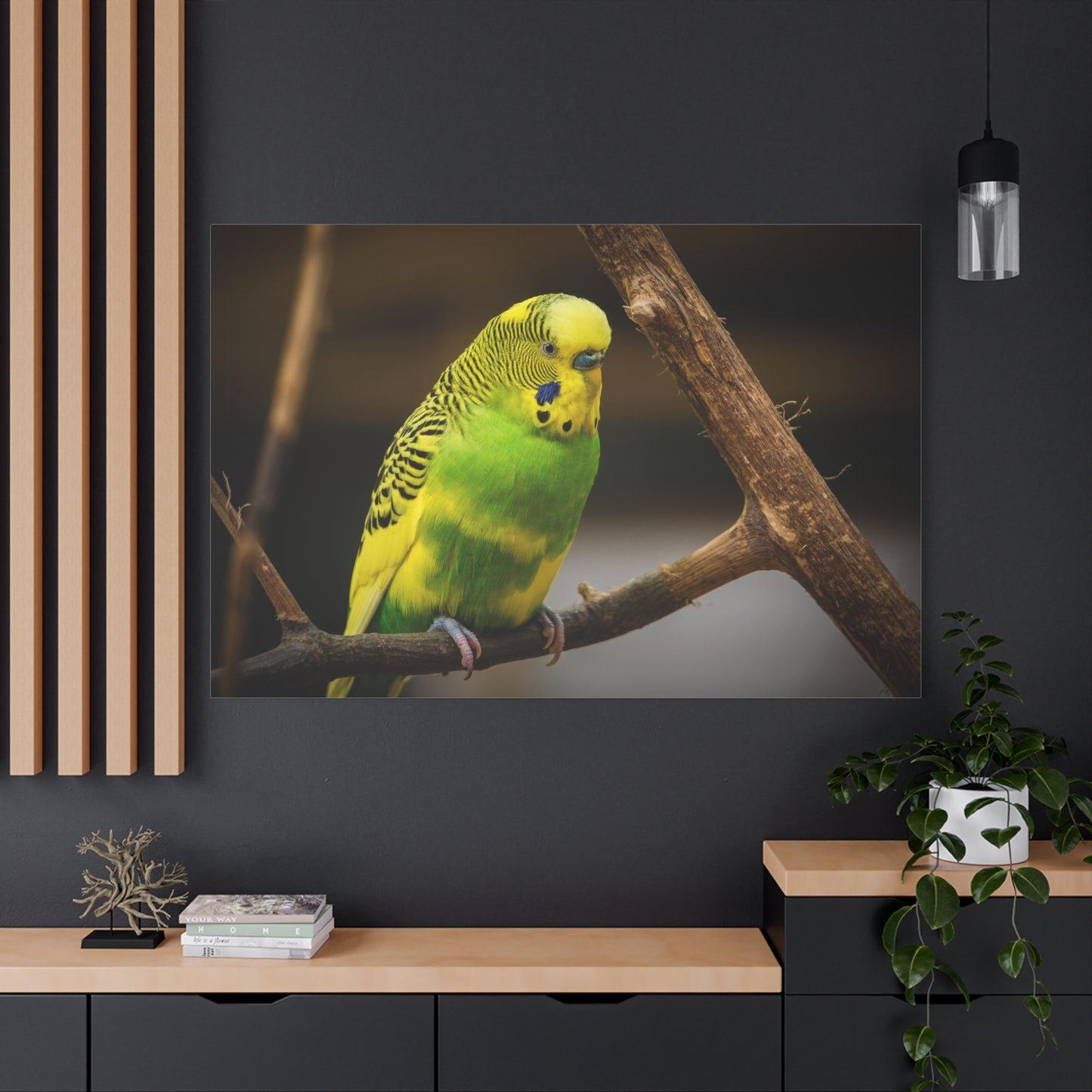 Charming Lovebird Canvas Wall Art – A Symbol of Affection and Beauty