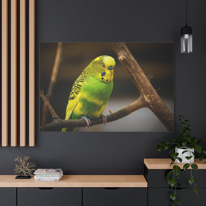 Charming Lovebird Canvas Wall Art – A Symbol of Affection and Beauty