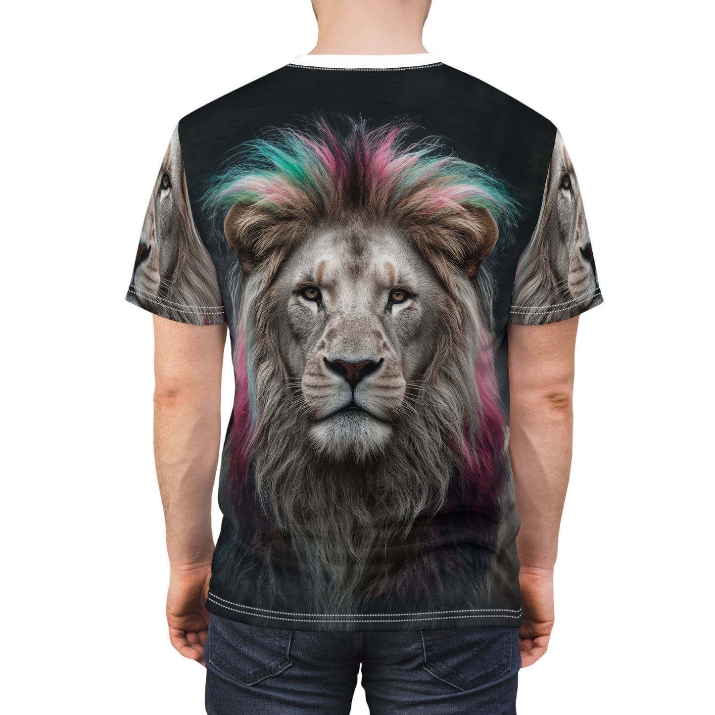 🎨 Neon Mane Lion – Vibrant Majesty T-Shirt