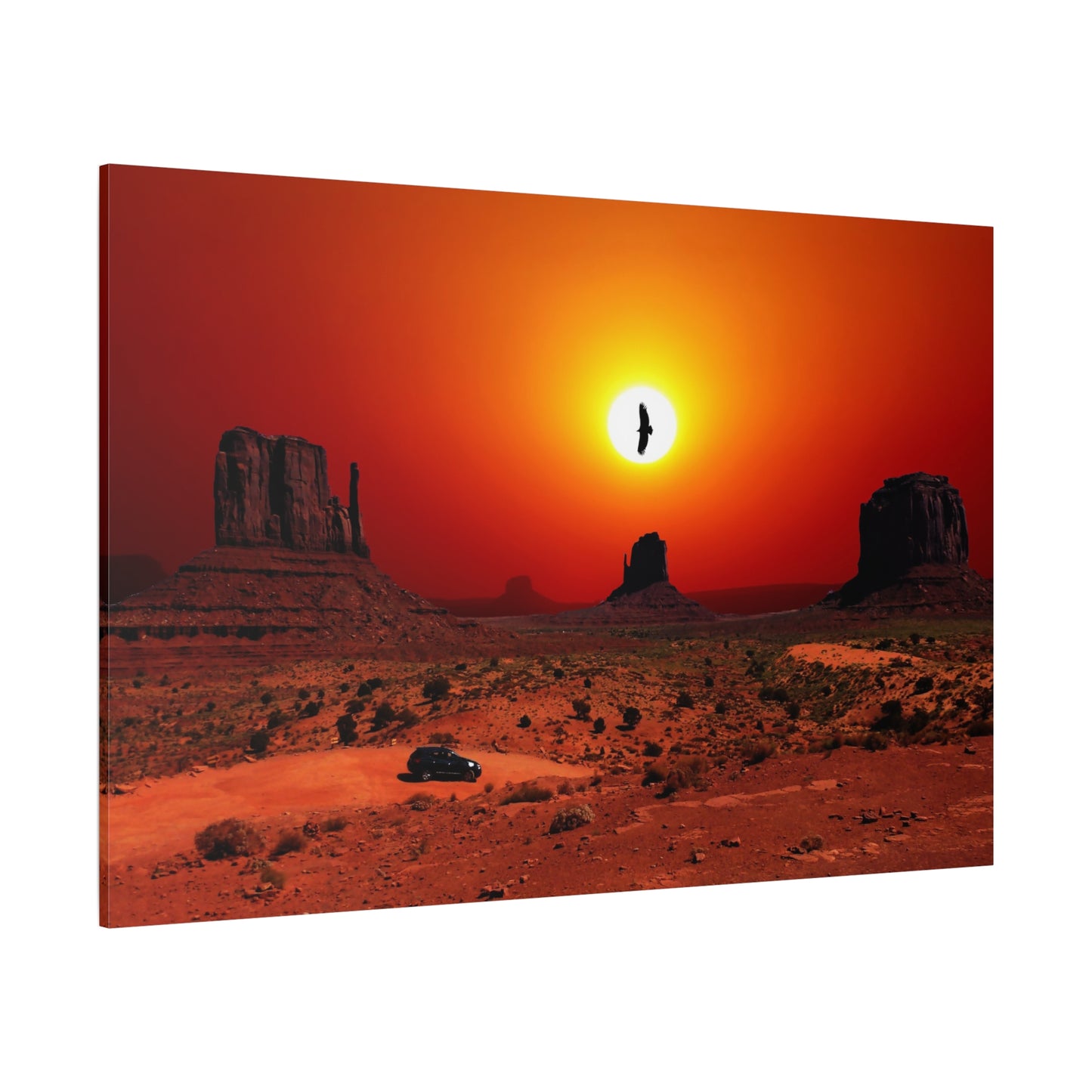 Mountain Sunset Canvas Wall Art – Tranquil Park Landscape