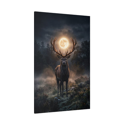 Moonlit Stag Majesty – Mystical Deer Canvas Wall Art