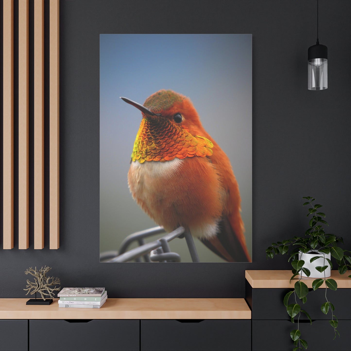 Vibrant Hummingbird Canvas Wall Art – Nature-Inspired Wildlife Decor for Home & Office Spaces