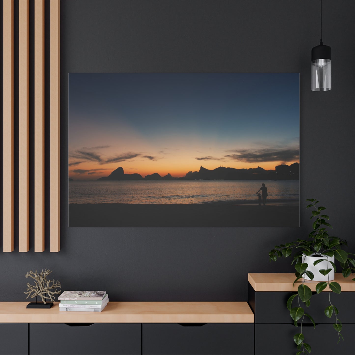 Ocean Sunset Serenity – Silhouette Seascape