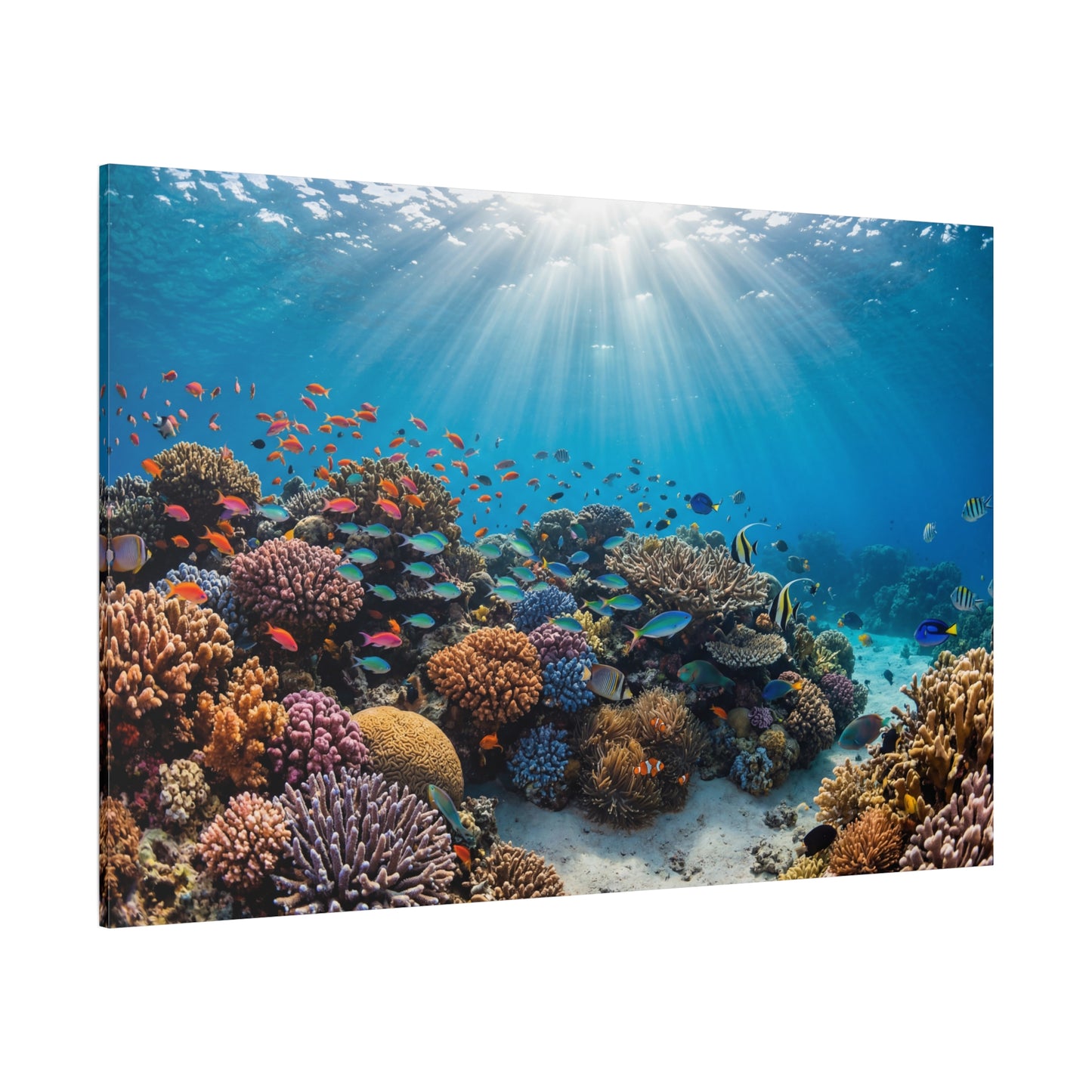 Tropical Coral Reef Paradise – Vibrant Underwater Ocean Canvas Wall Art