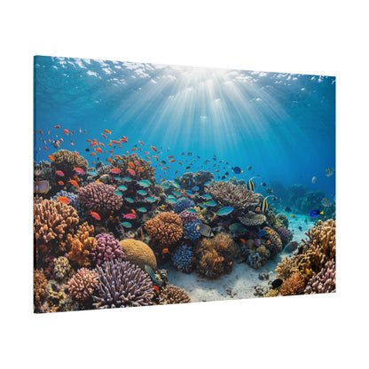 Tropical Coral Reef Paradise – Vibrant Underwater Ocean Canvas Wall Art