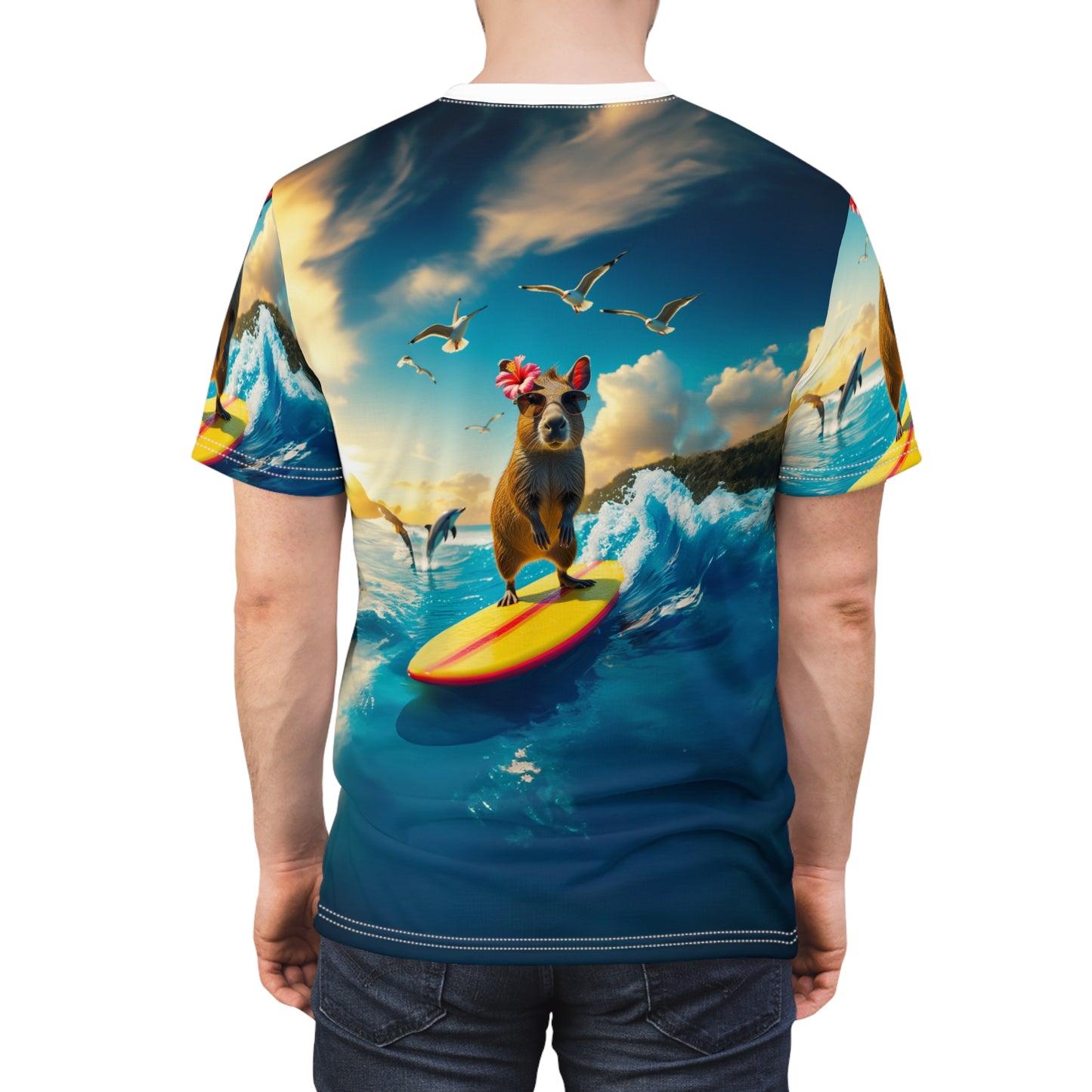 Surfer Capybara: Riding the Waves